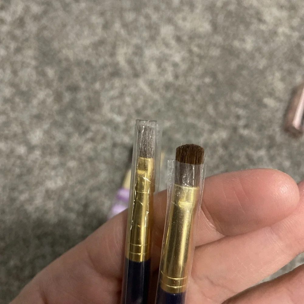 Estee Lauder‎ Makeup Brush Set Cheek, Eye, Powder Shadow Blue Handle
